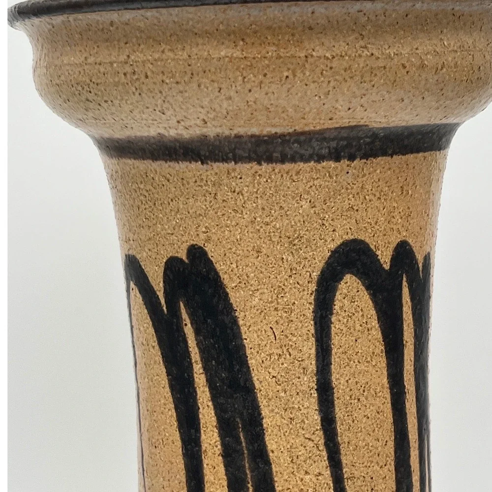 Vintage Brian‎ Van Nostrand Signed Stoneware Vase 10.5